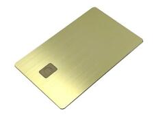 Heavy Metal Stainless Steel Credit Card Blank w/ Chip Slot & Mag Strip Gold picture