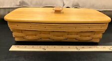Longaberger 1994 Bread Basket with Lid, Liner, Protector & Warming Brick picture