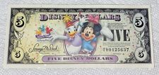 2009-T Block. $5 Disney Dollars. Minnie & Daisy. Disney Store. CU. picture