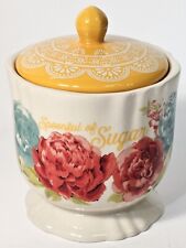 Pioneer Woman Blossom Jubilee Sugar Bowl with Lid Stoneware Floral Design picture