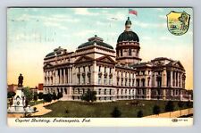 Indianapolis IN-Indiana, Capitol Building, Antique, Vintage c1908 Postcard picture