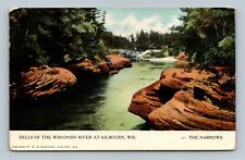 The narrows dells of the river at kilbourn Wisconsin Postcard picture