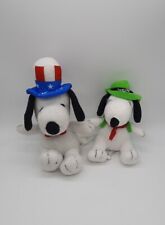 Met Life Peanuts Snoopy Promo 2011 Uncle Same & 2016 Hiker Stuffed Plush Toy LOT picture