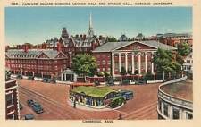 c1940s Aerial View Harvard Square Cars University Hall Cambridge MA P510 picture
