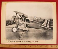 VINTAGE PHOTOGRAPH BOEING P-12E FIGHTER USAAF MILITARY AIRPLANE BIPLANE  picture