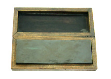 Vintage Whetstone Sharpening Stone Combination Hard and Soft Hone Custom Fit Box picture