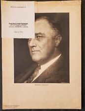 1933 US President Franklin D. Roosevelt 10x12 Harris & Ewing Lithograph Print picture