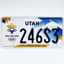 2002 United States Utah Olympic Winter Games Passenger License Plate 246S3 picture