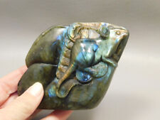 Mouse Labradorite Hand Carved 3 inch Gemstone Animal Totem #O330 picture