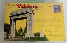 Vintage Postcard Lot Greetings From Vicksburg Mississippi Photographs Posted picture
