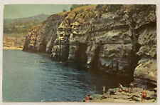 Vintage Postcard, View of Seven Caves, & People, La Jolla, California picture