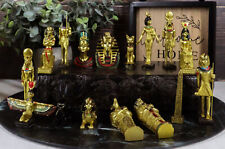 Miniature Egyptian Obelisk Gods Goddesses Pharaoh And Royalty Figurine Set of 16 picture