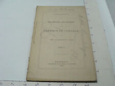 ORIGINAL - DARTMOUTH COLLEGE --1868-69 CATALOG of OFFICERS & STUDENTS 72pgs  picture