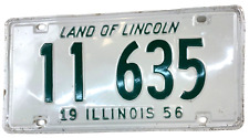 Illinois 1956 License Plate Garage Man Cave Car Vintage 11 635 Decor Collector picture