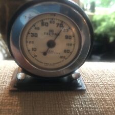 Vintage Tel-Tru Germanow-Simon Chrome & Metal Room Thermometer USA Made 0-120° picture