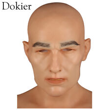 Dokier European Realistic Silicone Young Man Headwear Halloween Male Movie Props picture