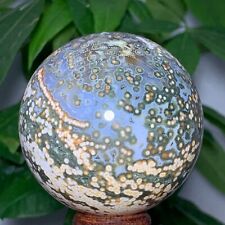 353g Rare Natural Ocean Jasper Sphere Quartz Crystal Ball Reiki Stone picture