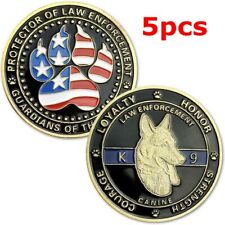 5pcs K9 Dog Law Enforcement Challenge Coin Canine Police Decoration picture