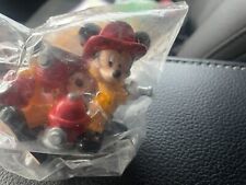 Rare New VTG Disney Mickey Mouse Fireman Figure Cake Topper Figurine 2.5” Tall picture