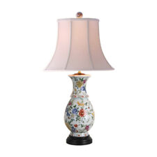 Beautiful Chinese Floral Motif Porcelain Vase Table Lamp 28