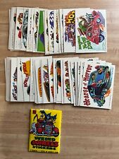 1980 Topps Weird Wheels Set 55 Sticker Cards w/Wrapper Similar to Odd Rods NrMt picture