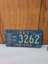1963 Indiana School Bus license Plate picture