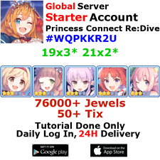[EN] Priconne Princess Connect Re:Dive 19x3* Starter Account 50+Tix 76000+Jewe picture