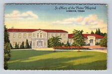 Lubbock TX-Texas, St Mary of the Plains Hospital, Antique Vintage Postcard picture