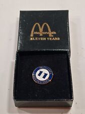 NEW McDonald's Eleven Year Service Pin 11 Years Anniversary Pinback NIB Vintage picture