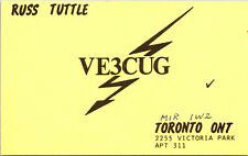 Vtg Ham Radio CB Amateur QSL QSO Card Postcard CANADA ONTARIO VE3CUM 1973 picture