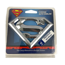 DC Comic Superman 3D Chrome Metal Auto Emblem NEW picture