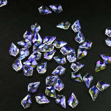 30PC Suncatcher Glass Chandelier Prism AB Aurora Feng Shui Maple Leaf Crystal picture