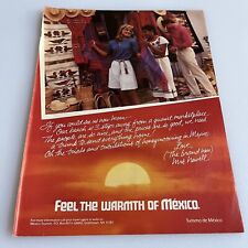 1992 Mexico Print Ad Original Vintage Feel The Warmth Tourism Travel picture