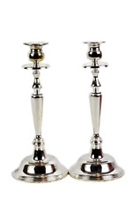 Davco Decorations Choice by Lisa Silver Plated Pair of Rose Candlesticks 12