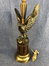 Funky Novelty Vintage Mid Century Cast Metal Eagle Table Lamp Works picture