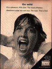 1964 Dial Deodorant Bar Soap Vintage Print Ad Go Wild Shower Wall Art sexy girl picture