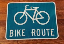 Vintage Bike Route Bicycle Cycling Highway Road Street Sign Metal Man CaveGarage picture