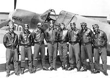 GROUP OF TUSKEGEE AIRMEN-Elite ALL AFRICAN AMERICAN 332nd Fighter PHOTO #2 picture