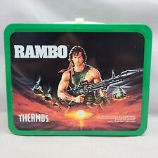 Vintage 1985 Rambo Sylvester Stallone Metal Steel Lunch Box, No Thermos, No Rust picture