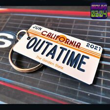 Personalized Back to the Future Keychain Tag - OUTATIME Custom License Plate picture