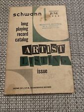 Schwann Long Playing Record Catalog. June 1953 issue picture