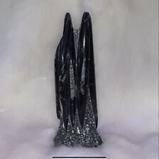 12” TOWER POLISHED ORTHOCERAS MULTI CEPHALOPOD FOSSIL SCULPTURE picture