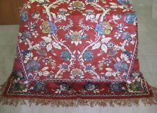 19C. ANTIQUE HANDMADE TABLECLOTH COVER RUG CARPET SILK picture