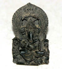 1830'S  Vintage Black Stone Hindu Lord Ganesh Ganapati Statue Rare Original picture