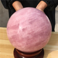 39.82LB TOP Natural pink rose Quartz Sphere Crystal ball Healing MET582 picture