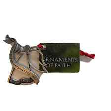 Ornaments Of Faith Pewter Christmas Angel Ornament 2012 Made In El Salvador 3pk picture