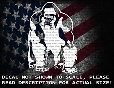 Gorilla on all fours looking at you Vinyl Decal US Sold & Made picture