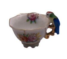 Vintage Miniature Mini Tea Cup with Parrot Bird Handle Japan picture