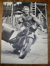 'Famous Faces' poster of Steve McQueen in The Great Escape 1967 rare motorcycle picture