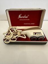 VTG Norelco Floating Head Speed Shaver with Case White Red TESTED picture